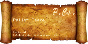 Paller Cseke névjegykártya